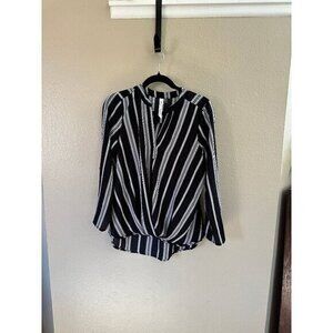 NY Collection Black Long Sleeve‎ Blouse, long sleeve blouse, black blouse,